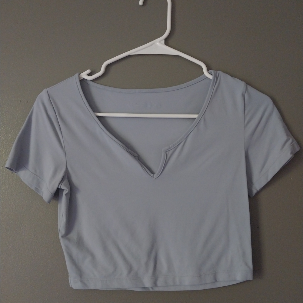 Alpahlete Light Blue Crop Top